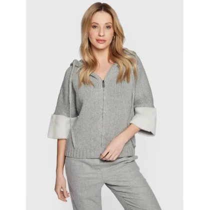Zdjęcie Fabiana Filippi Kardigan MAD222W117 Szary Regular Fit
