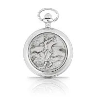 Picture Quartz pocket watch with a depiction of a golfer - a gift for a man