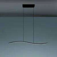 Zdjęcie Lampa wisząca w kształcie fali z aluminium i akrylu