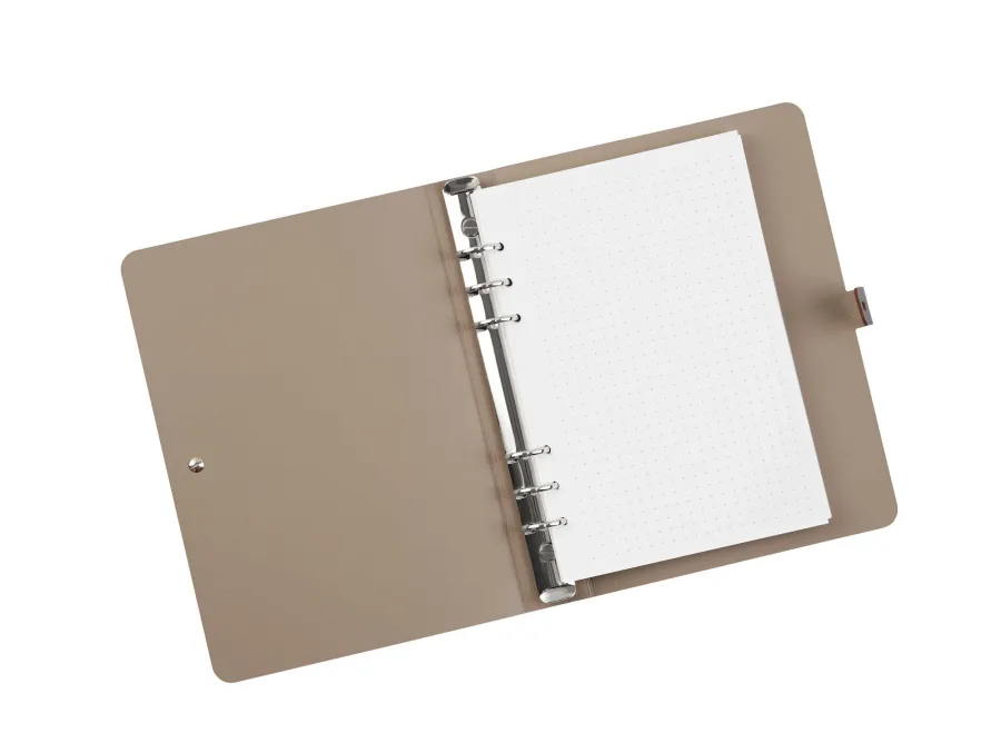 obrazek 3 Segregator na dokumenty A5 z naturalnej skóry w kolorze czekoladowym