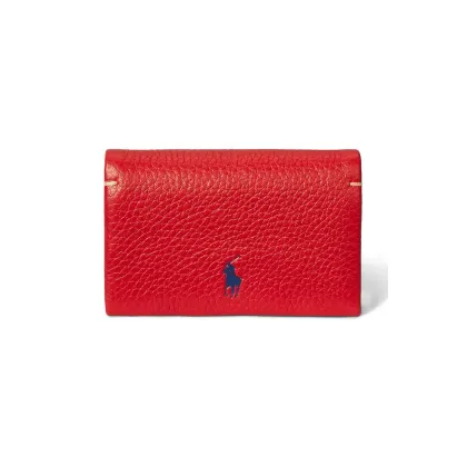 Zdjęcie Polo Ralph Lauren portfel skórzany damski kolor czerwony 427949873