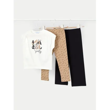 Zdjęcie Mayoral Komplet t-shirt i legginsy 3707 Kolorowy Regular Fit