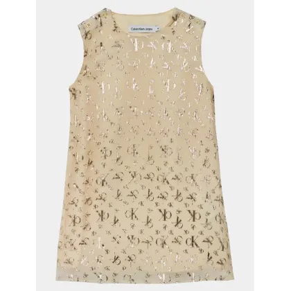 Zdjęcie Calvin Klein Jeans Sukienka codzienna IN0IN00166 Beżowy Regular Fit