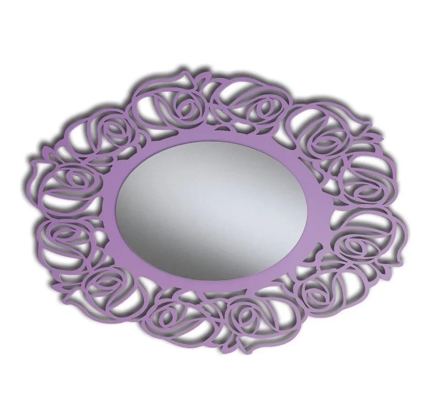 obrazek 2 Perforowane owalne lustro z liliowym wykończeniem z masy perłowej - Zanini