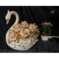 Zdjęcie Dekoracyjny łabędź ceramiczny