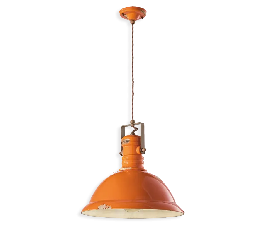 obrazek 4 Prestiżowa włoska duża lampa wisząca Industrial w stylu retro