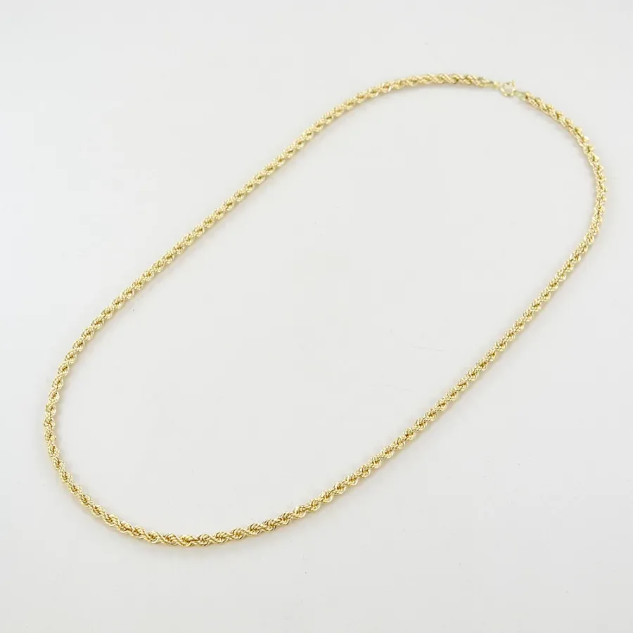 obrazek 2 Elegancki łańcuszek unisex z żółtego złota (50 cm)
