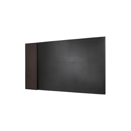 Zdjęcie Prestiżowa podkładka na biurko z czarnej skóry bydlęcej i prawdziwego wędzonego drewna dębowego