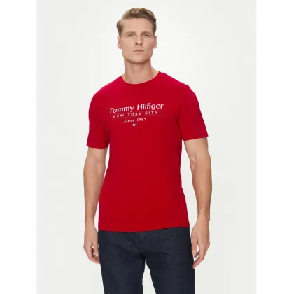 Zdjęcie Tommy Hilfiger T-Shirt Center Stack MW0MW38621 Czerwony Regular Fit