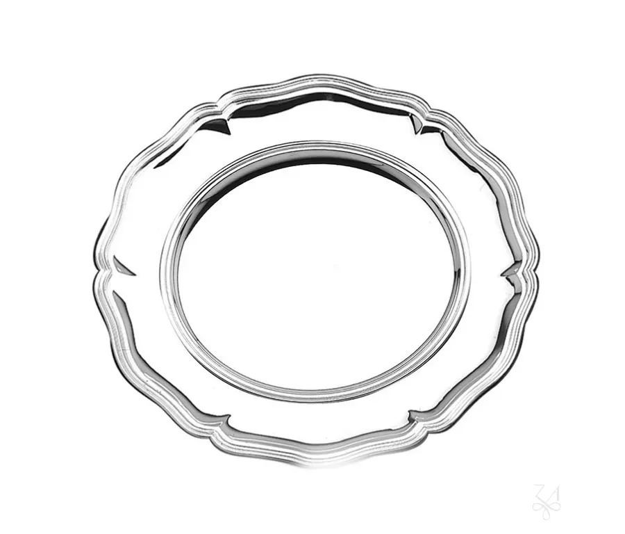 obrazek 1 Ekskluzywny okrągły srebrny talerz Settecento - Zaramella Argenti