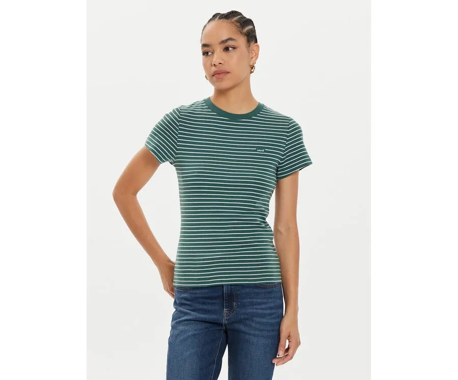 obrazek 1 Levi's® T-Shirt Essential Housemark 000KK-0004 Zielony Slim Fit