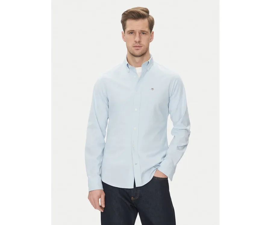 obrazek 1 Gant Koszula Oxford 3230115 Błękitny Slim Fit