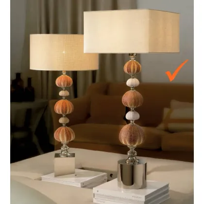 Picture Decorative desk lamp made of nickel-plated brass