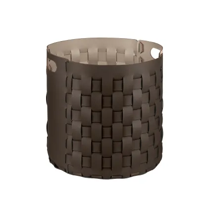 Zdjęcie Wysoki kosz Bottega Ø40xH40 cm w oryginalnym kolorze czekoladowym