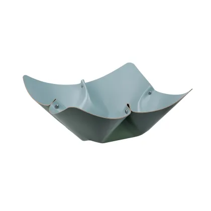 Zdjęcie Niepowtarzalna misa na owoce Ø45 cm w kształcie muszli w kolorze eukaliptusa