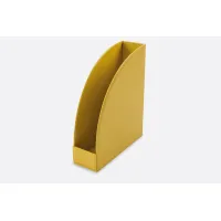 Picture Stylish cedar yellow leather document stand - for the office