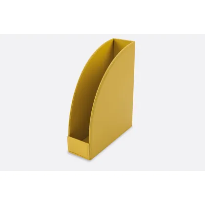 Picture Stylish cedar yellow leather document stand - for the office