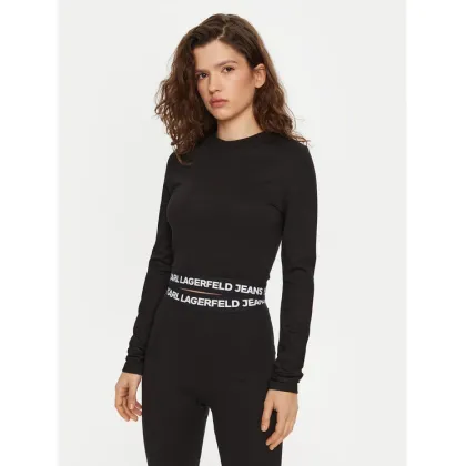 Zdjęcie Karl Lagerfeld Jeans Bluzka A1W17042 Czarny Slim Fit