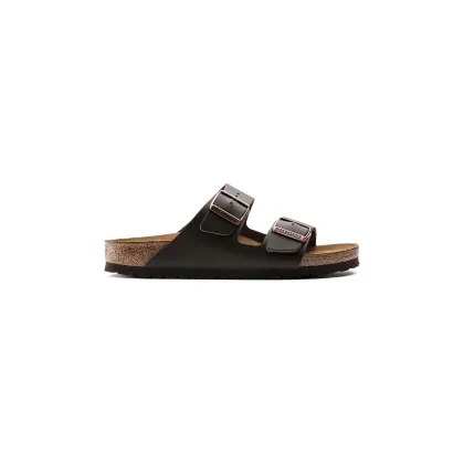 Zdjęcie Birkenstock klapki skórzane Arizona damskie kolor brązowy 51103