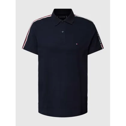 Zdjęcie Koszulka polo o kroju regular fit z paskami w kontrastowym kolorze