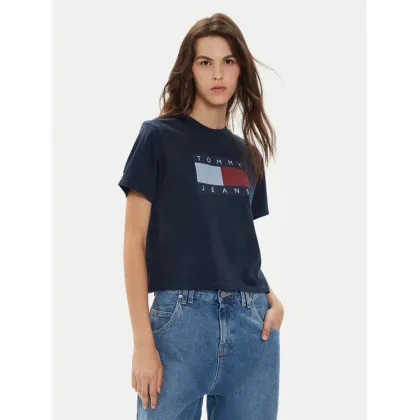 Zdjęcie Tommy Jeans T-Shirt Flag DW0DW18629 Granatowy Boxy Fit