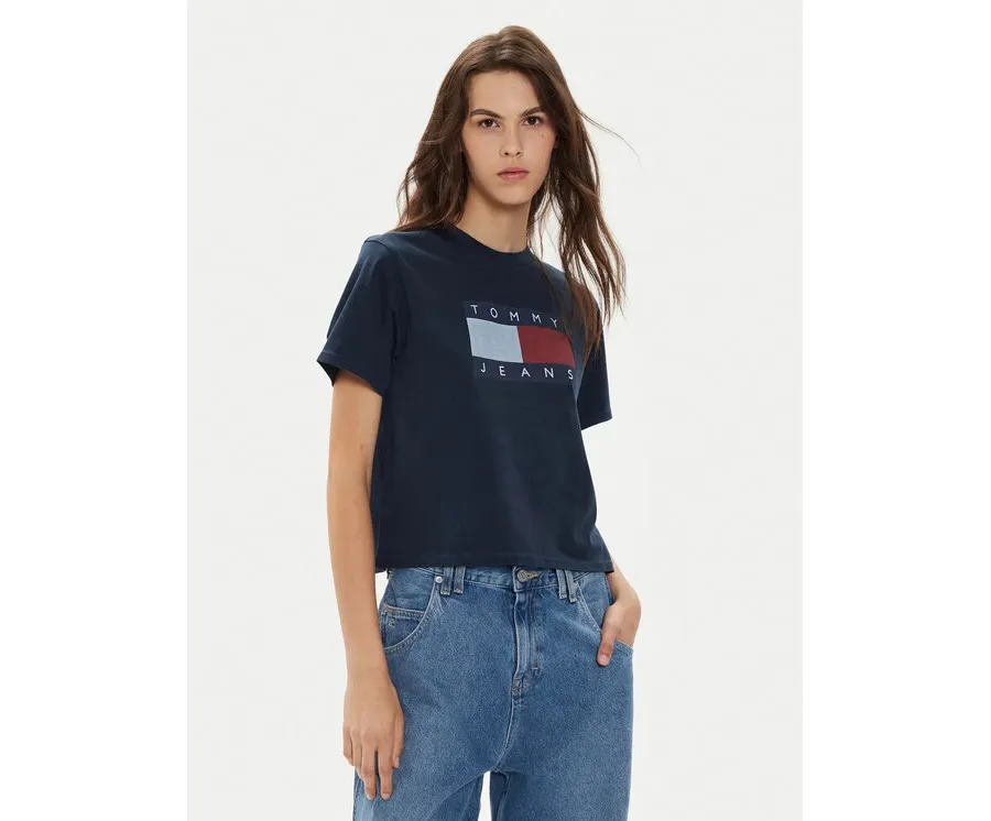 obrazek 1 Tommy Jeans T-Shirt Flag DW0DW18629 Granatowy Boxy Fit