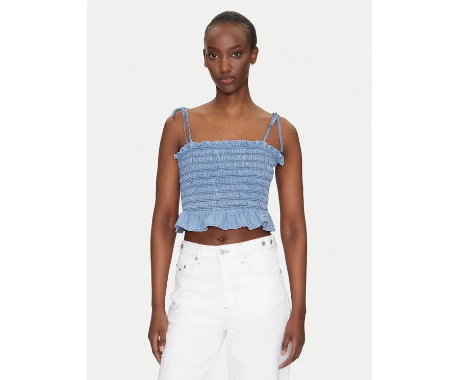 obrazek 1 Tommy Jeans Top DW0DW20284 Niebieski Regular Fit