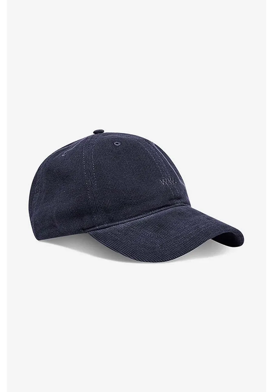 obrazek 1 Wood Wood czapka z daszkiem sztruksowa Low profile corduroy cap kolor granatowy gładka 12130810.9016