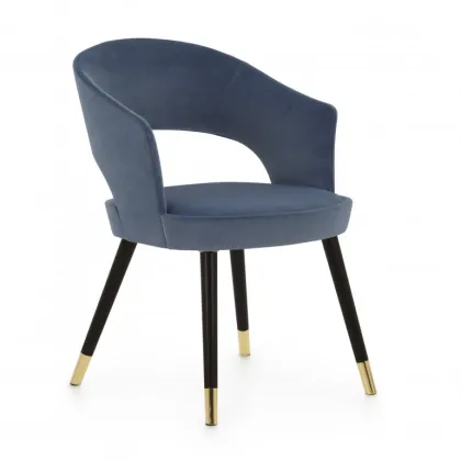 Zdjęcie Niebieski designerski fotel w stylu nowoczesnym - Sevnsedie