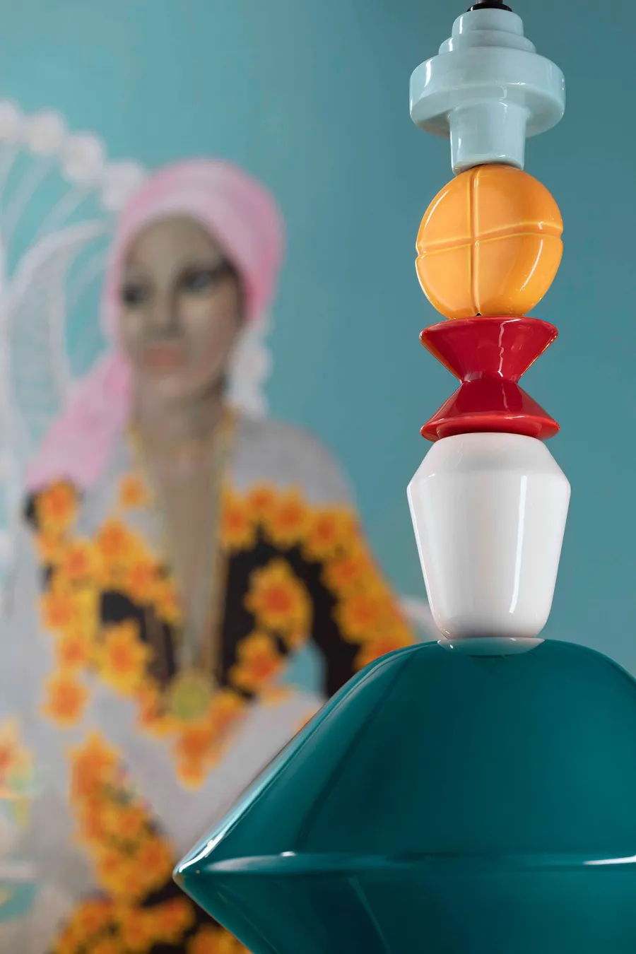 obrazek 3 Unikalna awangardowa lampa wisząca z Włoch