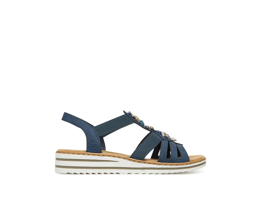 obrazek 1 Rieker Sandały V0649-14 Granatowy