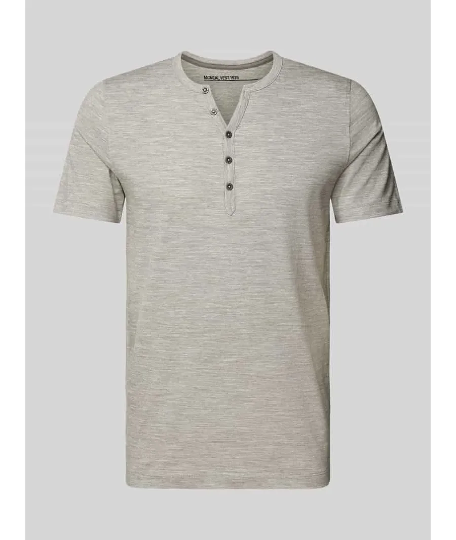 obrazek 1 T-shirt z krótką listwą guzikową