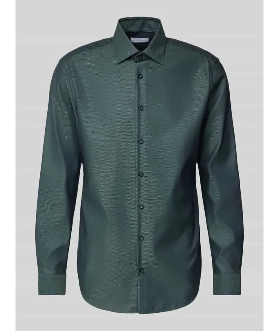 obrazek 1 Koszula biznesowa o kroju regular fit z kołnierzykiem typu kent