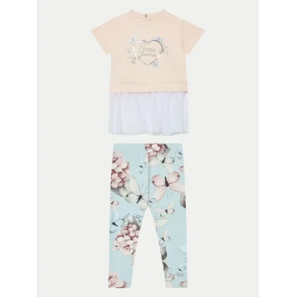 Zdjęcie Guess Komplet bluzka i legginsy K5RG05 KAN04 Różowy Regular Fit