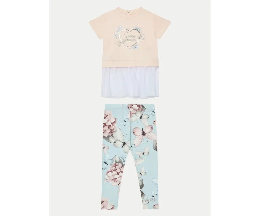 obrazek 1 Guess Komplet bluzka i legginsy K5RG05 KAN04 Różowy Regular Fit