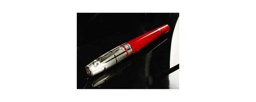 obrazek 3 Cenne Czerwone Pióro Kulkowe Miya Argento Celluloid Montegrappa
