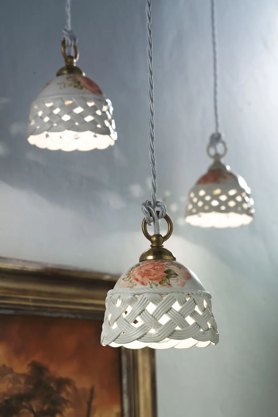 obrazek 2 Piękna włoska mała lampa wisząca Verona w stylu klasycznym