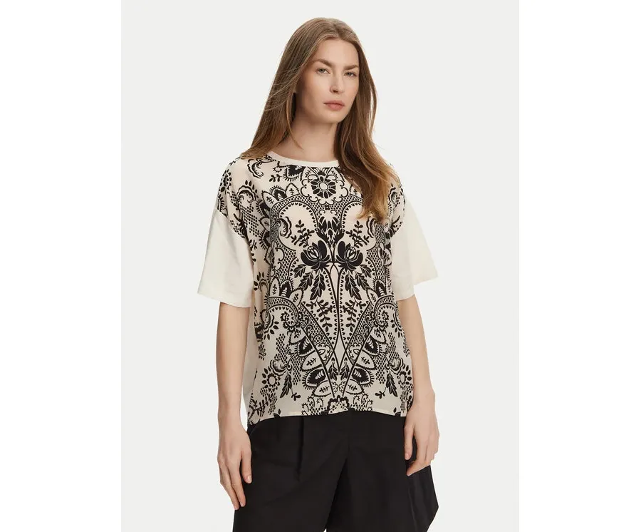 obrazek 1 Weekend Max Mara T-Shirt Pampas 2515941082 Beżowy Relaxed Fit