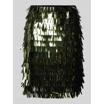 Zdjęcie Spódnica o długości do kolan z cekinowym obszyciem