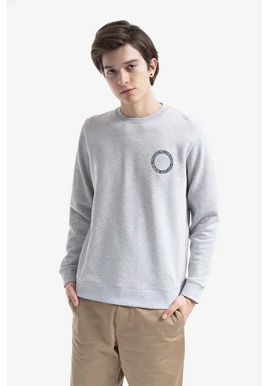obrazek 1 Norse Projects bluza bawełniana Vagn BMC męska kolor szary z nadrukiem N20.1284.1026-1026