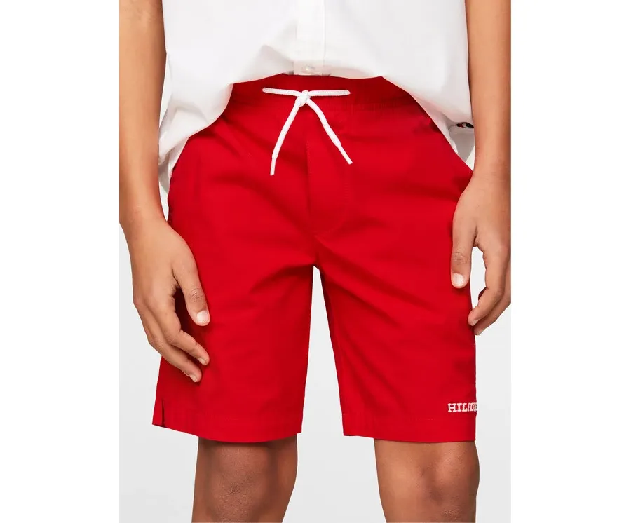 obrazek 1 Tommy Hilfiger Szorty materiałowe Pull On Monotype KB0KB08948 Czerwony Regular Fit