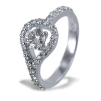 Zdjęcie Pierścionek Solitaire z brylantami o łącznej wartości 1 karata i brylantami na trzpieniu