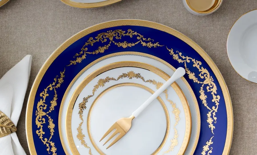 obrazek 3 Stylowa kremerka porcelanowa Imperio Gold