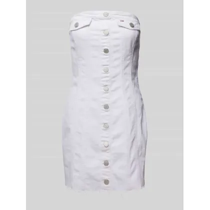 Zdjęcie Sukienka jeansowa z listwą guzikową w jednolitym kolorze