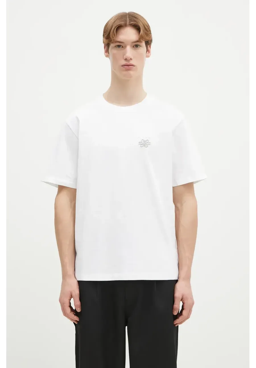 obrazek 1 Filling Pieces t-shirt bawełniany kolor biały z aplikacją 74499861901