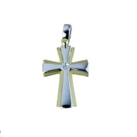 Picture A stunning gold cross with a diameter of 0.01 cm, dimensions 27x17 mm.
