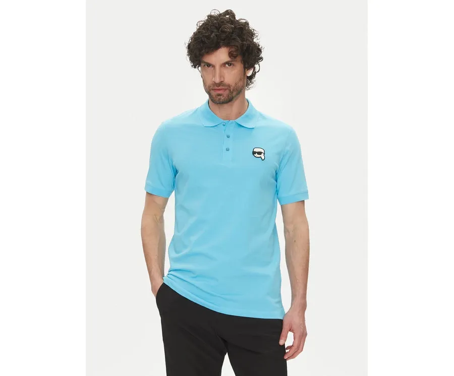 obrazek 1 KARL LAGERFELD Polo 745710 552224 Niebieski Regular Fit
