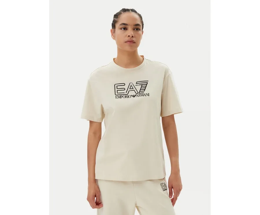 obrazek 1 EA7 Emporio Armani T-Shirt 7W000098 AF12503 U1079 Beżowy Loose Fit