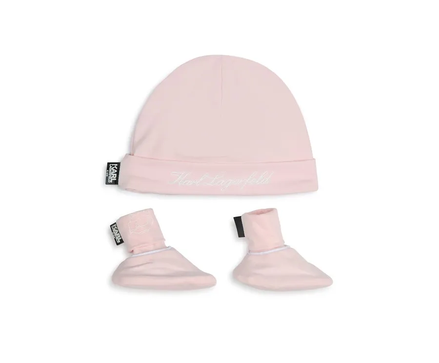 obrazek 1 Karl Lagerfeld Kids Zestaw Czapka i Skarpety Z30180 Różowy