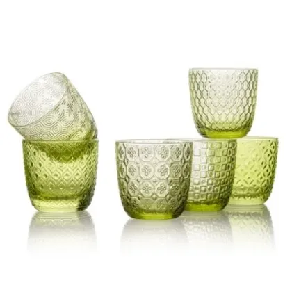 Zdjęcie Zestaw 6 szklanek do wody Sixties w kolorze jasnozielonym – IVV